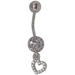 Срібна сережка для пірсингу пупка Umax. 7034U