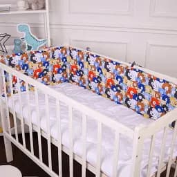 Суцільний борт в ліжечко MirSon Kids Time 20-0032 Colored bears 30х180 см (2200009664847)