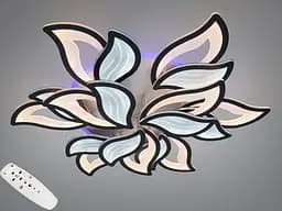 Світлодіодна люстра пелюстки чорна 220 Вт 6+2 димер