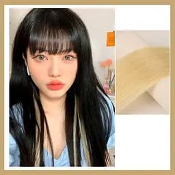 Накладне пасмо волосся кольорове на шпильках 60 см Пшеничний блонд