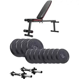 Набір Elitum Titan гантелі з лавою Hop-Sport HS-1010 Pro 2х21 кг