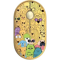 Бездротова миша 2E MF300 PETS:CATSDOGS Silent WL BT, жовтий (2E-MF300WPETSYW)