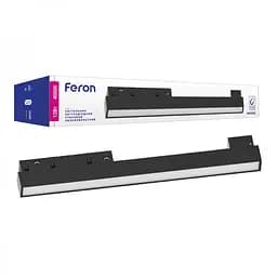 Светодиодный магнитный трековый светильник Feron MGN302, 12W 4000К черный (41938)