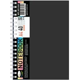 Блокнот А4 АП-1501(Black) 40 аркушів, пружина збоку