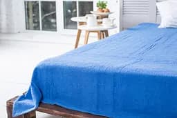 Простыня махровая Ecotton, 220х200 см, синий (07650)