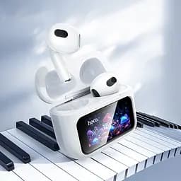 Бездротові TWS навушники Hoco EW81 Elegant with Touch Screen ANC White - мініатюра 8