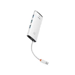 Док-станція-концентратор хаб Baseus Lite Series 6-port Hub 20 см (WKQX040002) - мініатюра 3