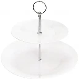 Блюдо Limited Edition Basic White, двухъярусное, белое (YF6017)