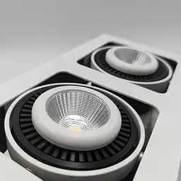Вбудований світильник Skarlat RGL7115-2 2x12W WH+BK 3000K - мініатюра 2