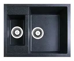 Кухонна мийка Adamant DUPLEX графіт 610x495x200 мм, з додатковою чашею 61 см