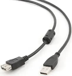 Кабель-удлинитель Cablexpert USB 2.0 AM/AF 1.8м ferrit (CCF-USB2-AMAF-6)