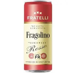 Напій винний Fratelli Fragolino Rosso червоний напівсолодкий слабоалкогольний ігристий 6-6.9% 0.33 л (828586)