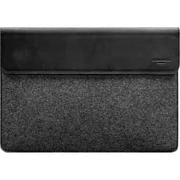 Чохол-конверт BlankNote Crazy Horse із клапаном шкіра+фетр для MacBook 14 Чорний
