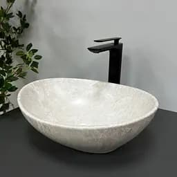 Умивальник VBI Parma light stone накладний VBI-011006, Сірий - мініатюра 2