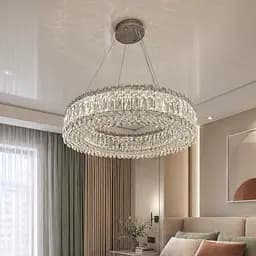 Кришталева підвісна LED-люстра Linisoln 8693-600 70W 60 см до 17 м2 - мініатюра 2