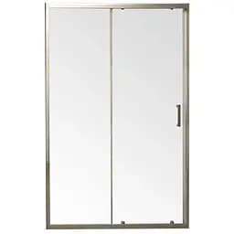 Дверь в нишу Mixxus Premium Diverse SD01-140x185-TR хром прозрачное стекло 5 мм MI6874, универсальная, прозрачная, хром