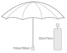 Парасолька Xiaomi RunMi 90 Points All Purpose Umbrella (5052BK) Black - мініатюра 4