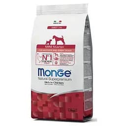 Сухой корм Monge Dog Mini Starter для кормящих беременных и как первый прикорм щенкам 1,5 кг
