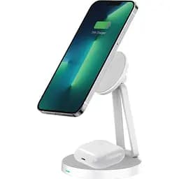 Бездротовий зарядний пристрій WiWU 2in1 Magnetic Wireless Charger M13 White [91676] - мініатюра 5