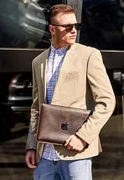Шкіряний чохол BlankNote для MacBook 13 дюйм Темно-коричневий Crazy Horse - мініатюра 4