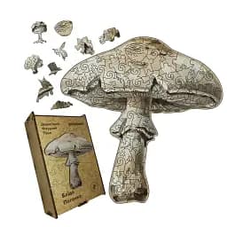 Дерев'яний фігурний пазл Бліда Поганка, А1, Картонна коробка 500+ елементів