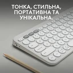 Клавіатура Logitech K380s Pebble Keys 2 Tonal White (6915630) - мініатюра 7