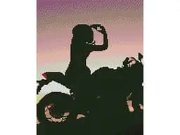 Набор для творчества алмазная картина Сердце от байкера Strateg KB069, 30x40 см