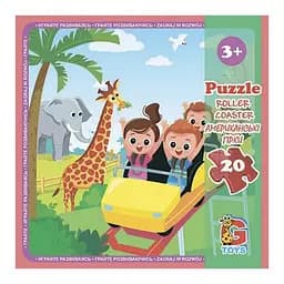 Детский пазл "Зоопарк" G-Toys LZ13, 20 элементов