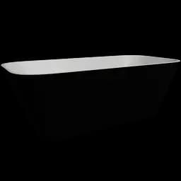 Ванна окремостояча глянцева Amdcon Atlant 150x75 чорна з литого каменю ATLANT_150_BLACK_HL Чорний - мініатюра 8
