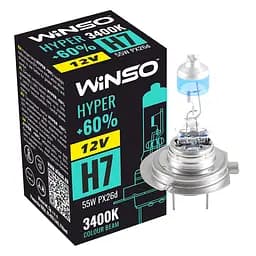 Галогеновая лампа Winso H7 12V 55W PX26d Hyper +60% (712720)
