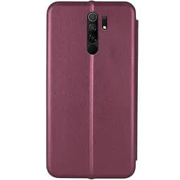 Шкіряний чохол-книжка Classy для Xiaomi Redmi 9 Бордовий - мініатюра 2