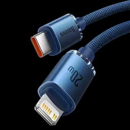 Кабель Baseus Crystal Shine Type-C to Lightning 20W 1.2 м Синий (CAJY000203) - мініатюра 2
