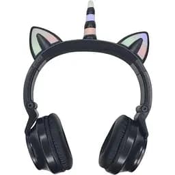 Детские беспроводные наушники Opt-Top единорог с кошачьими ушками STN-27 Черные (1756375343)