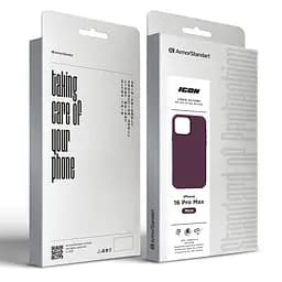 Силиконовый чехол с MagSafe для Apple iPhone 16 Pro Max, ICON2 MagCase, бордовый, противоударный, панель с мягкой подкладкой, защита всего корпуса, поддержка беспроводной зарядки, совместим с защитными стеклами и пленками, ArmorStandart (ARM81322) - мініатюра 10