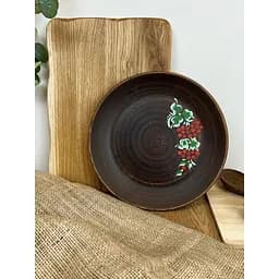 Тарілка керамічна (глиняна) Калина 26 см