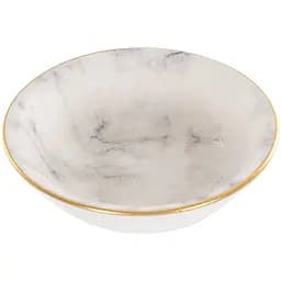 Тарілка супова Alba ceramics Marble, 14 см, сіра (769-031)