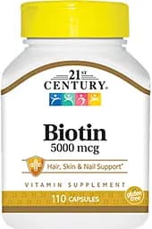 Вітаміни та мінерали 21st Century Biotin 5000 mcg, 110 таблеток