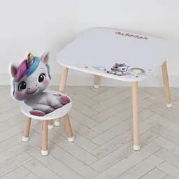 Дерев'яний дитячий столик Bambi M 502-1 зі стільчиком