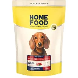 Сухий корм для собак малих порід Home Food Adult Mini гіпоалергенний з качкою та індичкою 1.6 кг 