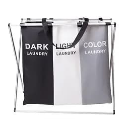 Кошик для білизни Yiwu HP-41-4 текстильний на 3 секції 65х40х58 см