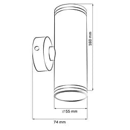 Бра Polux Goldlux 324382 Paris GU10 2x10W IP20 BK - мініатюра 4