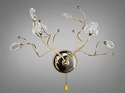 Стильне, елегантне бра галогенове модерн "Квіткові мотиви", золото