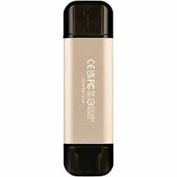 USB флеш накопичувач Transcend 256GB JetFlash 930 Gold-Black USB 3.2/Type-C (TS256GJF930C) - мініатюра 2