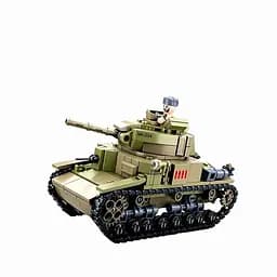 Конструктор Sluban M38-B0711 Військовий танк із фігурками, 463 деталі, зелений