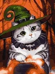 Картина за номерами для дітей Котик-чарівник Ideyka 30x40 см КНО6665