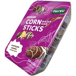Кукурудзяні палички Norsu в чорній глазурі 100 г