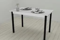 Стіл кухонний Ferrum-decor Маріо 75x120x60 Чорний ДСП Біле 16мм (FRD-106194)