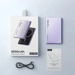 Повербанк Kuulaa MagSafe Powerbank бездротовий з бездротовою зарядкою для iPhone магнітний 5000 mAh 20W Titanium - мініатюра 9