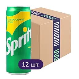 Упаковка напою Sprite безалкогольний сильногазований 3.96 л (0.33 л х 12 шт.)