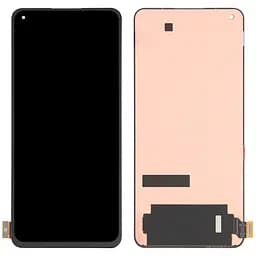 Дисплей Xiaomi Mi 11 Lite /Mi 11 Lite 5G /Xiaomi 11 Lite 5G NE чорний, версія Huaxing, Amoled, оригінал PRC переклеєне скло